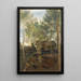 Fontainebleau Pins y abedules en las rocas - Jean-Baptiste-Camille Corot — cuadro enmarcado en la pared