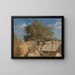 Fontainebleau painting, wooded summit of a quarry - Jean-Baptiste-Camille Corot — framed artwork on a wall