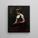 de la niña con la mandolina - Jean-Baptiste-Camille Corot — cuadro enmarcado en la pared