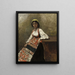 Mujer italiana La Morieri - Jean-Baptiste-Camille Corot — cuadro enmarcado en la pared