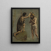 Estudio de Jesús y San Juan para El bautismo de Cristo - Jean-Baptiste-Camille Corot — cuadro enmarcado en la pared