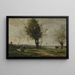 La Encuentro al borde del camino - Jean-Baptiste-Camille Corot — cuadro enmarcado en la pared