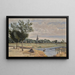 La Rochelle L'Abreuvoir View taken near the ramparts with the Lantern Tower - Jean-Baptiste-Camille Corot — framed artwork on a wall