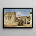La Rochelle, un rincón del patio de la comandancia - Jean-Baptiste-Camille Corot — cuadro enmarcado en la pared
