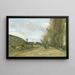 La Route de Gouvieux près de Chantilly - Jean-Baptiste-Camille Corot — framed artwork on a wall
