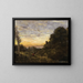 The tower in the trees - Jean-Baptiste-Camille Corot — framed artwork on a wall