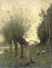 Paisaje con sauces llorones - Jean-Baptiste-Camille Corot — vista de la obra