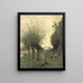 Paisaje con sauces llorones - Jean-Baptiste-Camille Corot — cuadro enmarcado en la pared