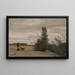 El pastor con el perro Rover - Jean-Baptiste-Camille Corot — cuadro enmarcado en la pared