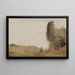 La mañana junto al agua - Jean-Baptiste-Camille Corot — cuadro enmarcado en la pared