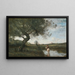 El Arroyo en el Caballo Blanco - Jean-Baptiste-Camille Corot — cuadro enmarcado en la pared
