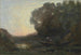 Le batelier, la rive, soleil couchant - Jean-Baptiste-Camille Corot — vista de la obra