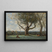 El gran árbol, alrededores de Gournay - Jean-Baptiste-Camille Corot — cuadro enmarcado en la pared