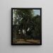 La mañana bajo los árboles - Jean-Baptiste-Camille Corot — cuadro enmarcado en la pared