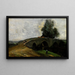 El viejo puente - Jean-Baptiste-Camille Corot — cuadro enmarcado en la pared
