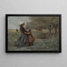 Las dos hermanas en la pradera - Jean-Baptiste-Camille Corot — cuadro enmarcado en la pared