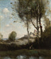 Los cazadores toscanos - Jean-Baptiste-Camille Corot — vista de la obra
