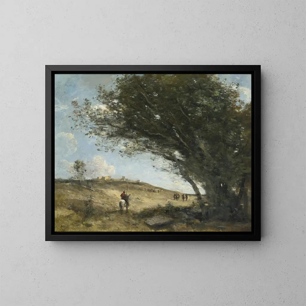 Les Gaulois - Jean-Baptiste-Camille Corot — framed artwork on a wall
