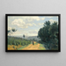 Las alturas de Sèvres El camino Troyon - Jean-Baptiste-Camille Corot — cuadro enmarcado en la pared