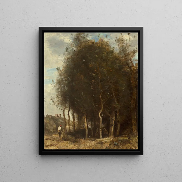Lisière de bois - Jean-Baptiste-Camille Corot — cuadro enmarcado en la pared