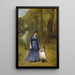 Madame Stumpf y su hija - Jean-Baptiste-Camille Corot — cuadro enmarcado en la pared