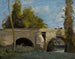 Mantes, dos arcos del puente con un jinete - Jean-Baptiste-Camille Corot — vista de la obra