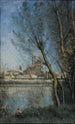 Mantes le matin - Jean-Baptiste-Camille Corot — artwork view