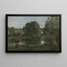 Marcoussis La Mare aux Vaches - Jean-Baptiste-Camille Corot — cuadro enmarcado en la pared