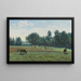 Marcoussis Las vacas en el pasto - Jean-Baptiste-Camille Corot — cuadro enmarcado en la pared