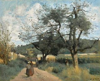 JeanBaptisteCamille Corot - Marcoussis Route  Travers Les Champs.webp