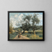 Marcoussis, route à travers les champs - Jean-Baptiste-Camille Corot — framed artwork on a wall