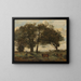 Marshy wooded areas with three cows - Jean-Baptiste-Camille Corot — framed artwork on a wall