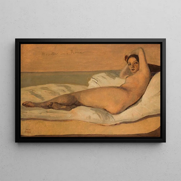 Marietta - Jean-Baptiste-Camille Corot — framed artwork on a wall
