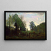 Mañana brumosa - Jean-Baptiste-Camille Corot — cuadro enmarcado en la pared