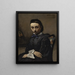 Retrato de una joven mujer - Jean-Baptiste-Camille Corot — cuadro enmarcado en la pared