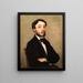 retrato de Henri Sennegon, sobrino de Corot - Jean-Baptiste-Camille Corot — cuadro enmarcado en la pared