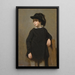 Retrato de un niño - Jean-Baptiste-Camille Corot — cuadro enmarcado en la pared