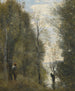 Praderas inundadas vistas a través del follaje - Jean-Baptiste-Camille Corot — vista de la obra