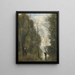 Praderas inundadas vistas a través del follaje - Jean-Baptiste-Camille Corot — cuadro enmarcado en la pared