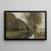 Cerca de Gisors Saulaie y río efecto de la mañana - Jean-Baptiste-Camille Corot — cuadro enmarcado en la pared