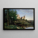 las Ruinas del Castillo de Pierrefonds - Jean-Baptiste-Camille Corot — cuadro enmarcado en la pared
