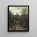 Semur El camino de la iglesia - Jean-Baptiste-Camille Corot — cuadro enmarcado en la pared