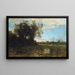 Recuerdo de las dunas de Dunkerque - Jean-Baptiste-Camille Corot — cuadro enmarcado en la pared