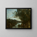 recuerdo de los alrededores del lago Nemi - Jean-Baptiste-Camille Corot — cuadro enmarcado en la pared