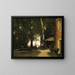 Los bordes del Sena en Conflans - Jean-Baptiste-Camille Corot — cuadro enmarcado en la pared