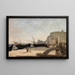 La playa de Étretat - Jean-Baptiste-Camille Corot — cuadro enmarcado en la pared