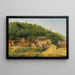 Las casas Cabassud en Ville-d'Avray - Jean-Baptiste-Camille Corot — cuadro enmarcado en la pared
