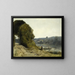 La partida del barquero - Jean-Baptiste-Camille Corot — cuadro enmarcado en la pared