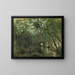 Los recolectores de anguilas - Jean-Baptiste-Camille Corot — cuadro enmarcado en la pared