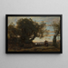 Los Bohemios - Jean-Baptiste-Camille Corot — cuadro enmarcado en la pared